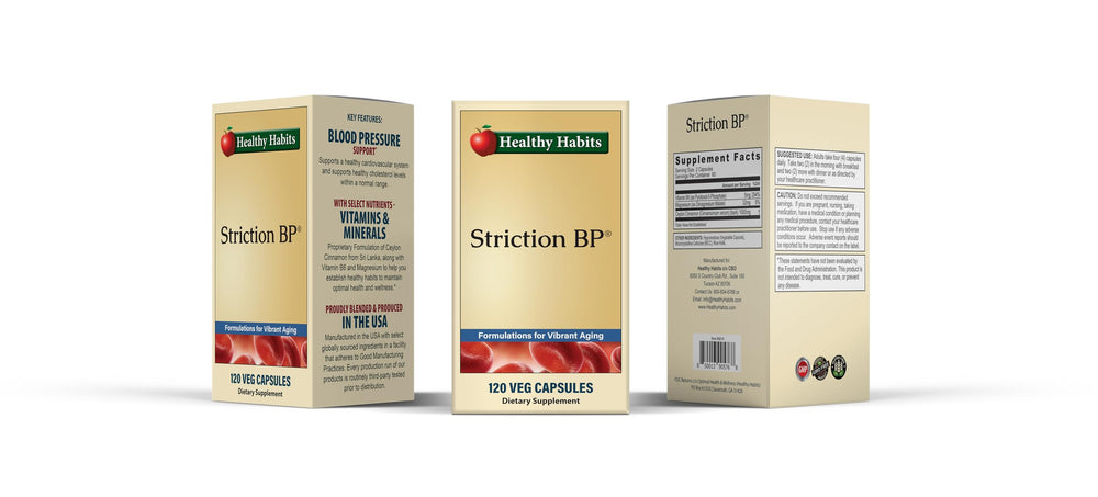 Close-up of StrictionBP VEG-CAP capsules