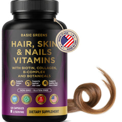 Hair, skin and nails healthy glow after supplement