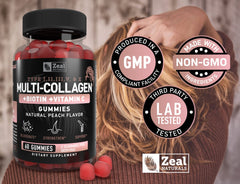 Lifestyle image representing healthy hair, skin, and nails with gummies