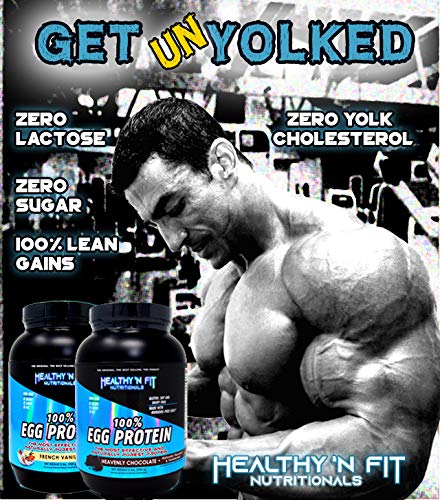 Healthy N Fit egg protein banana scoop blends instantly into keto-friendly shakes.