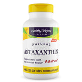 Healthy Origins Astaxanthin 4 mg bottle highlighting immune support benefits