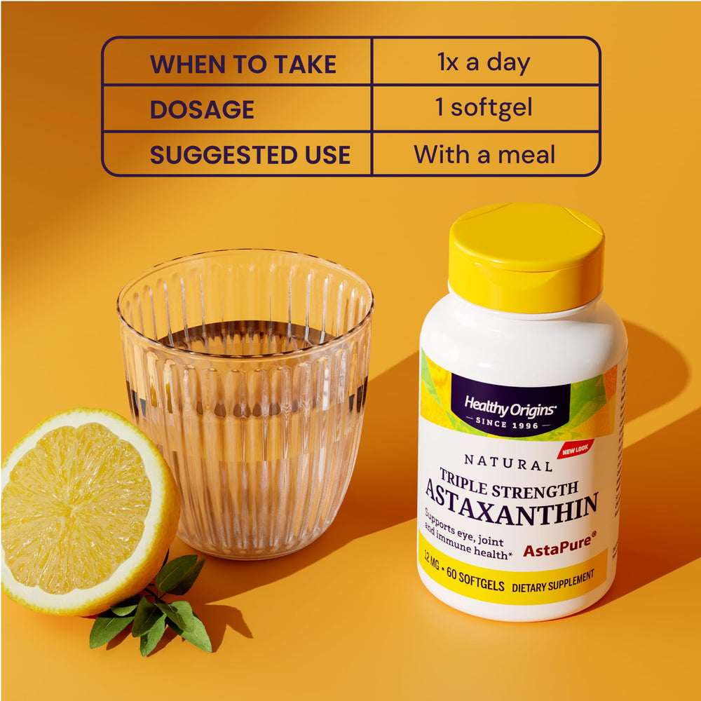 Healthy Origins triple-strength label highlighting potent antioxidant protection