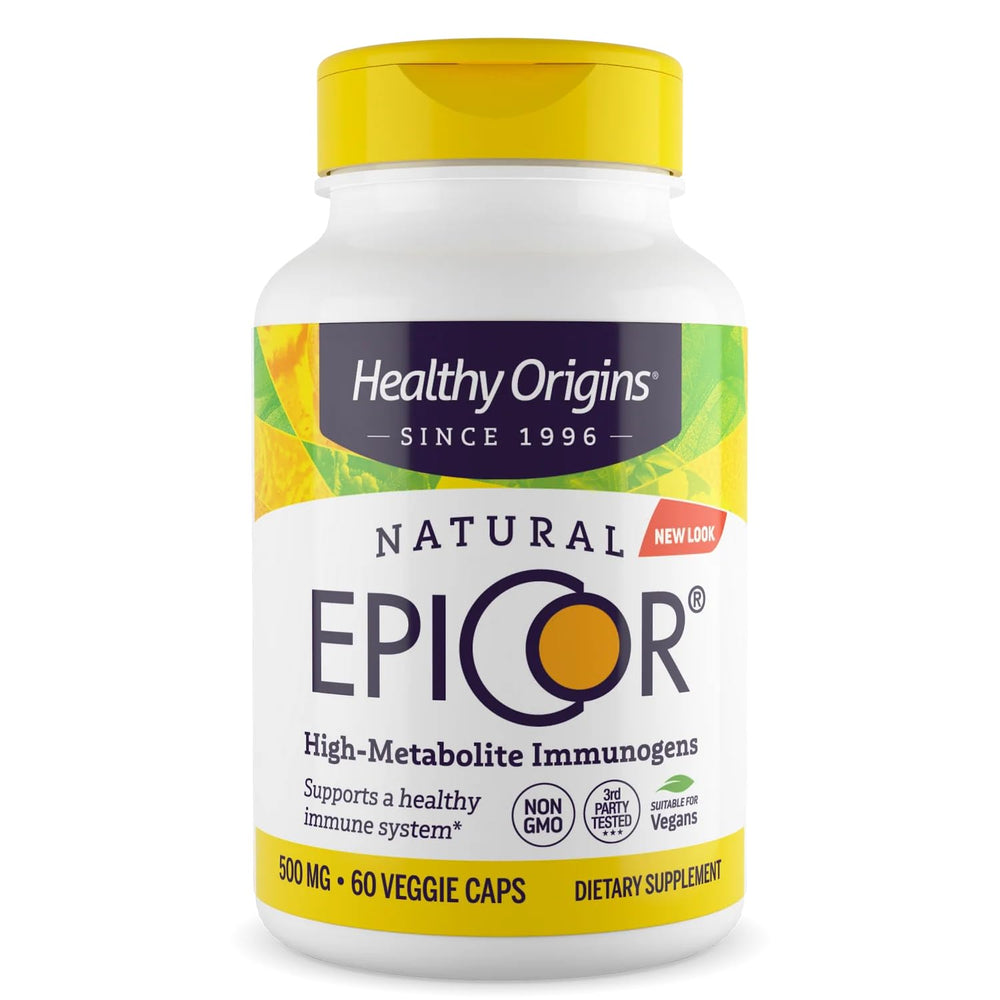 Bottle of Healthy Origins EpiCor 500 mg immune support supplement