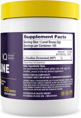 Side-label view of L-Citrulline bottle