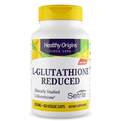 Front view of Healthy Origins L-Glutathione Setria bottle