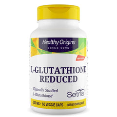 Healthy Origins L-Glutathione 500 mg Setria bottle front view