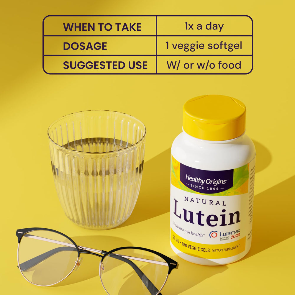 Non-GMO vegan eye health supplement label and ingredients