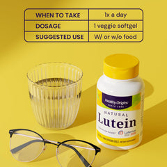 Non-GMO vegan eye health supplement label and ingredients