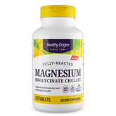 Healthy Origins Magnesium Bisglycinate Chelate 120 tablets front view