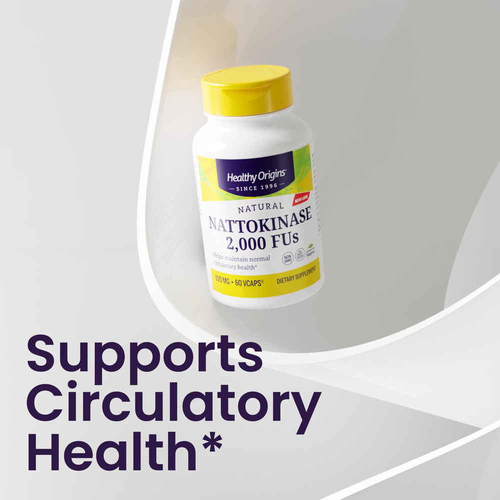 Open bottle with nattokinase capsules