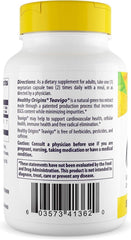 Healthy Origins Teavigo capsules pour demonstrates easy daily intake on the go.