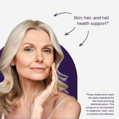 Icon depicting heart health and skin support