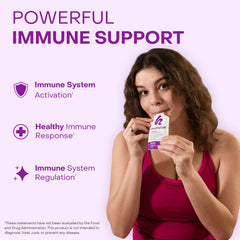 Back view of HealthyCell Immune Super Boost gel pack with packaging details