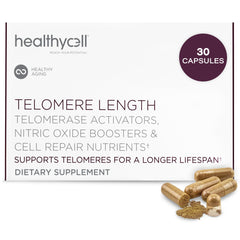 Healthycell Telomere Length Supplement bottle and label