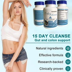 HealthyFinds 15 Day Cleanse capsules for convenient daily digestive support