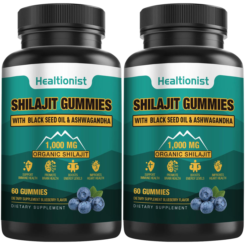 Healtionist Shilajit Gummies 2-pack front hero image