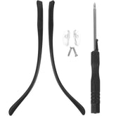 Healvian black TR90 eyeglasses arm replacement from front view