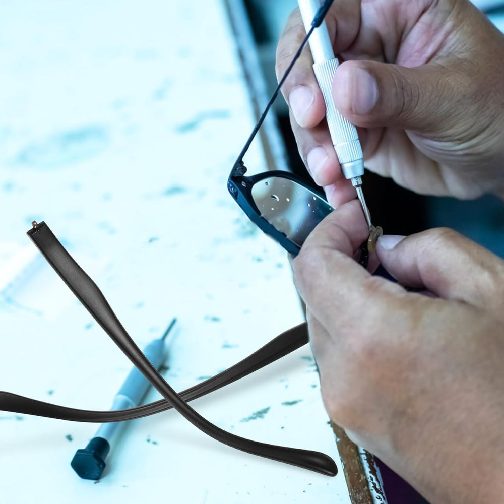Close-up of TR90 material on eyeglasses arm