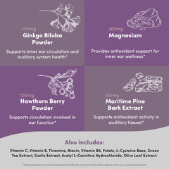 Illustration of olive leaf extract and garlic extract for ear health
