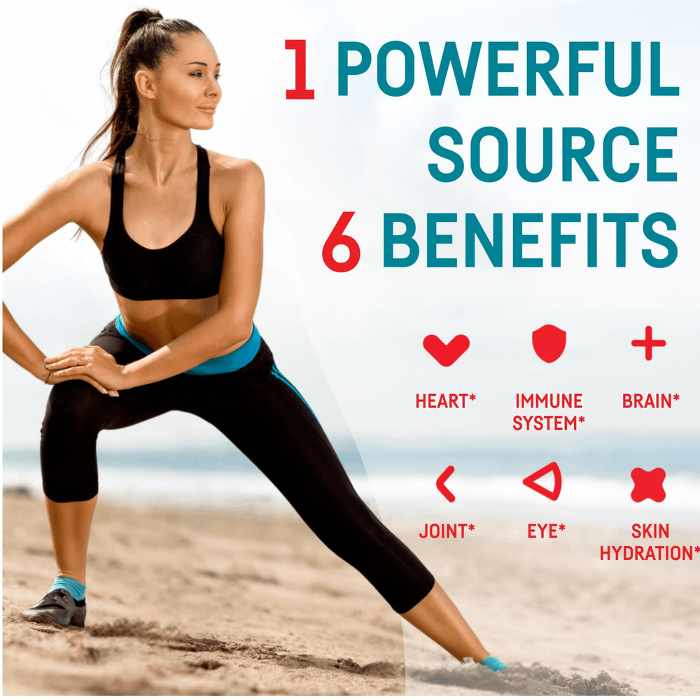 Supports heart, immune, joints, brain, skin, and eye health