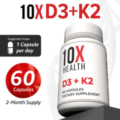 Heart health support with D3 and K2 capsules