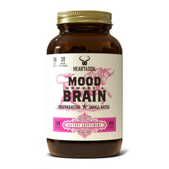 Front view of HEART & SOIL Beef Brain Supplement bottle (3000mg, 180 capsules)
