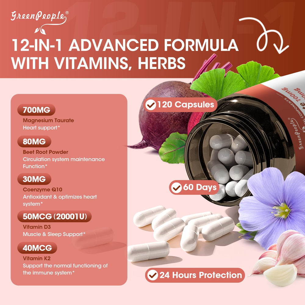 Heart support formula with magnesium taurate