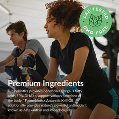 Product label highlighting heavy metals testing, non-GMO, gluten-free and soy-free