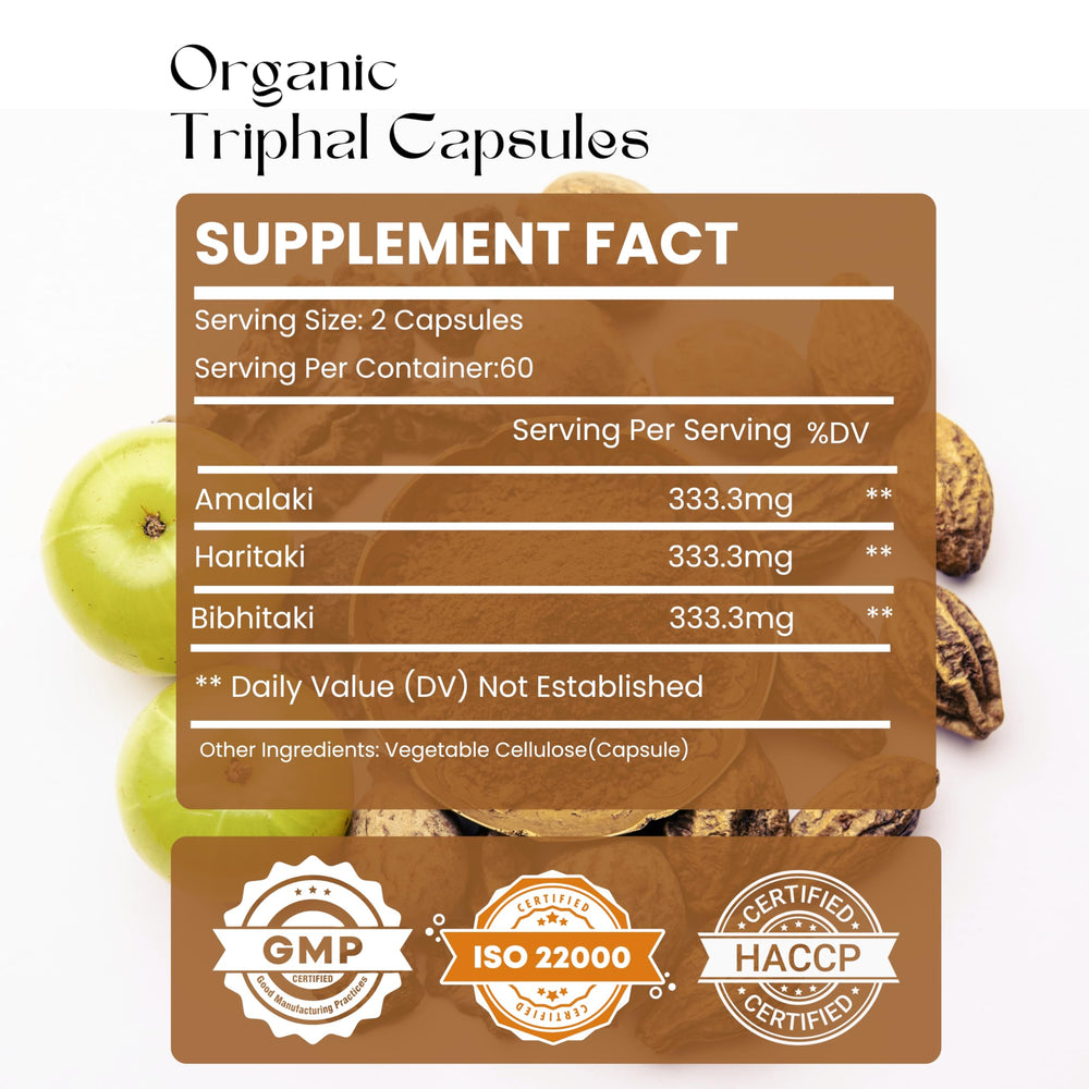 Triphala ingredients Amla Haritaki Bibhitaki illustration