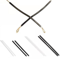 Open side slot design for needle-shaped eyeglass temples