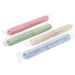Collection image showing Hedume 28-pack travel toothbrush cases in four colors