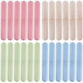 Hedume 28-pack travel toothbrush case set in green color with seven cases