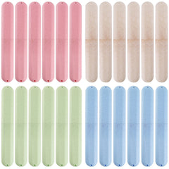 Hedume 28-pack travel toothbrush case set in green color with seven cases