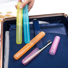 Hedume white 35-piece travel toothbrush case
