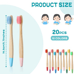 Individually wrapped bamboo kids toothbrushes for hygiene and travel