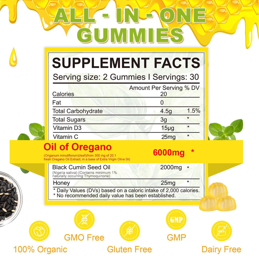 Close-up of a honey-flavored gummy