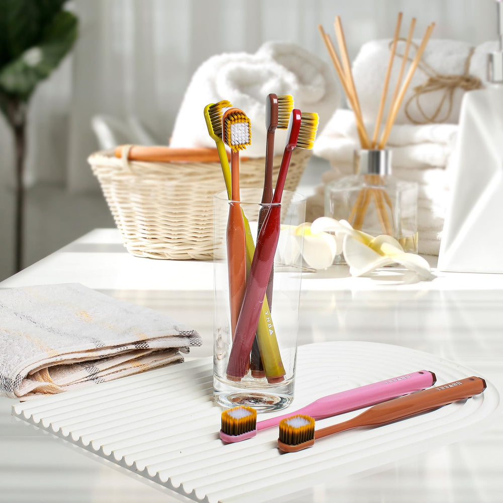 Heiana extra-soft toothbrushes wide-head set color option 6
