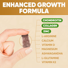 Height Growth Gummies bottle close-up