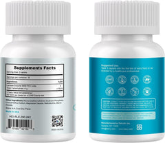 Back view of Heivy Lactase Enzyme 3000 Dairy Relief two-pack bottles