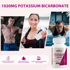 Capsules containing potassium bicarbonate for daily support