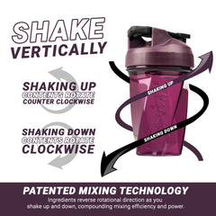 In-use Helimix shaker demonstrates no-ball blending for smooth mixtures.