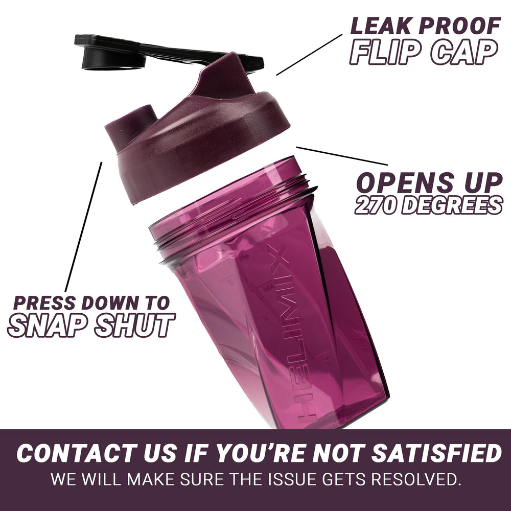 Top-rack safe Helimix shaker paired with easy cleaning after workouts.