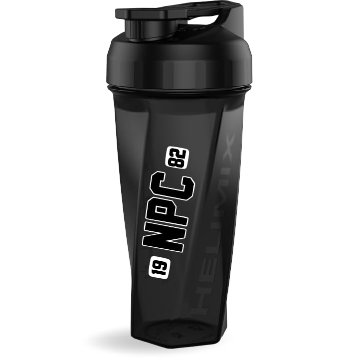 Front view of Helimix 2.0 NPC licensed shaker bottle, 28oz