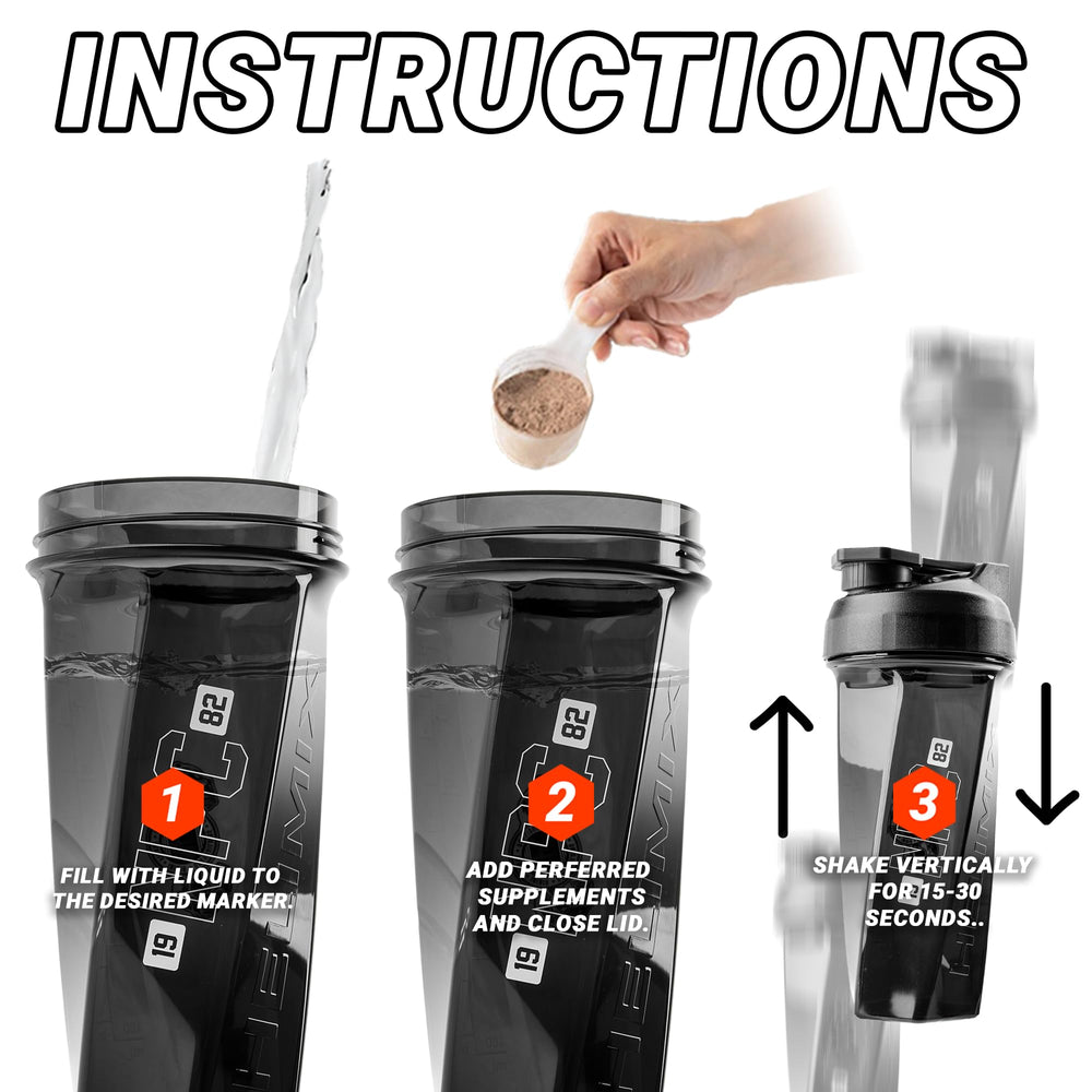 USA made label on Helimix 2.0 shaker bottle