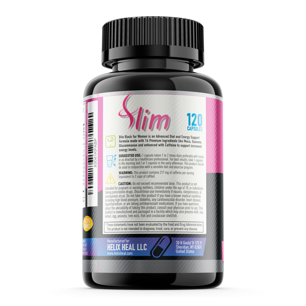 Helix Heal bloating relief digestive-support capsules suggesting looser waist comfort.