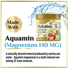 Hello Lovely Hydration pour into a glass with vibrant fruit-punch flavor