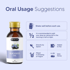 Amber bottle of Hemani Black Seed Oil 30ml