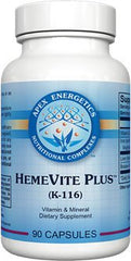 HemeVite Plus Apex Energetics 90-cap bottle — iron supplement with ferrous fumarate, bovine liver extract, and vitamin C