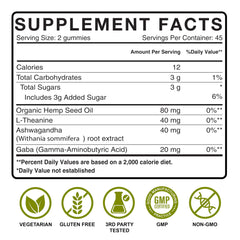 90-count bottle of Hemp Gummies Made in USA