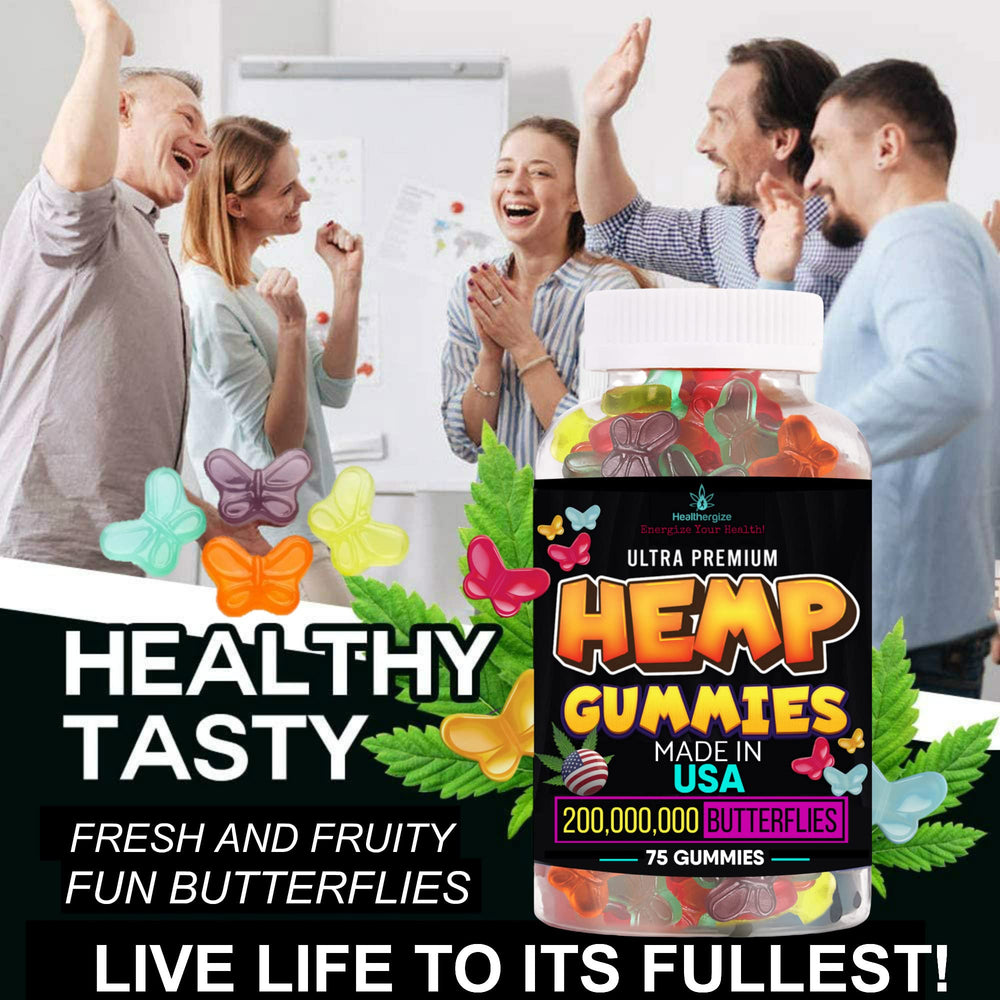 Relaxation concept with butterfly hemp gummies